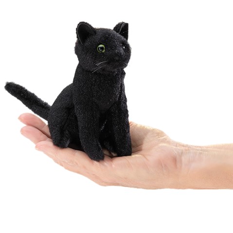 Mini Black Cat Finger Puppet  |  Folkmanis