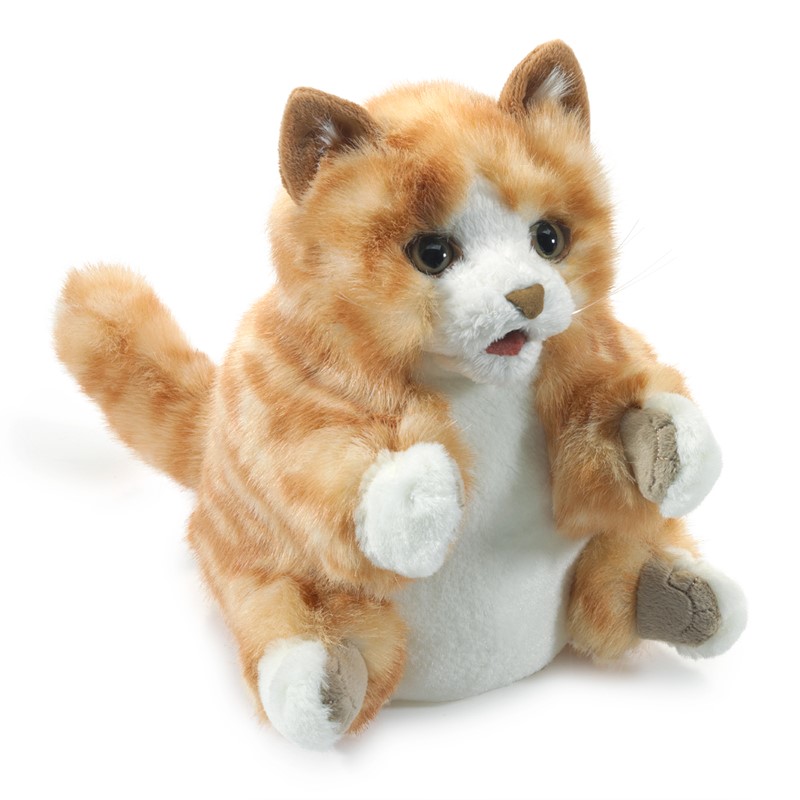 stuffed orange tabby cat