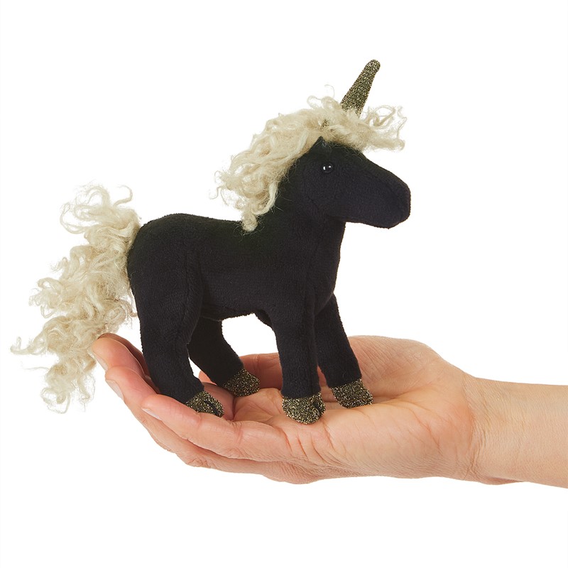 Folkmanis Mini Unicorn, Black 2797