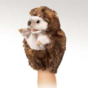 The Folkmanis little Hedgehog puppet is a hand puppet with a moveable